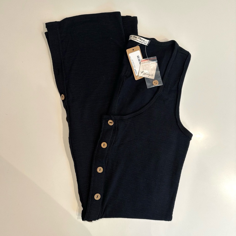 Black, Cotton, Button-Up Dress